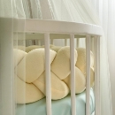 Set lenjerie pentru Patut Bebe din 6 piese Lion crem (21)